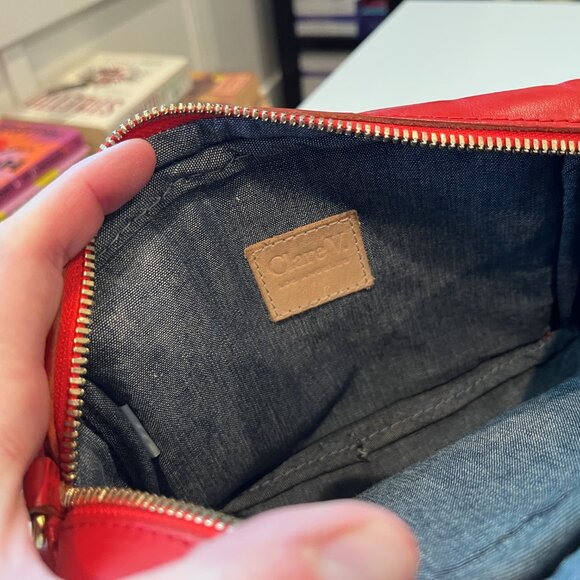 Clare V Midi Sac (Cherry Red) - NO STRAP INCLUDED - Picture 7 of 7